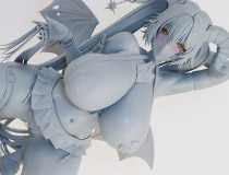 【WF2025夏】【アダルトフィギュア】プレアデス新作エロフィギュア「サキュバス・スターニャ illustration by 魔太郎」監修中原型が展示！