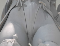 【エルフ村祭】けけもつさんデザインのビキニアーマー娘！ヴェルテクス新作美少女フィギュア「エルフ村 第17村人 ミドリ」監修中原型が展示！